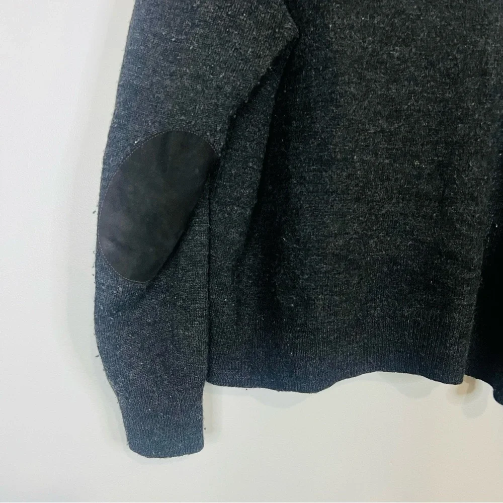 J. Crew Gray Merino Funnel Neck Pullover Sweatshirt XL